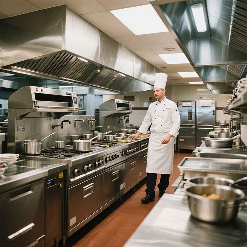 Commercial Kitchen Gas Line - Attrezzatura per fast food in acciaio
