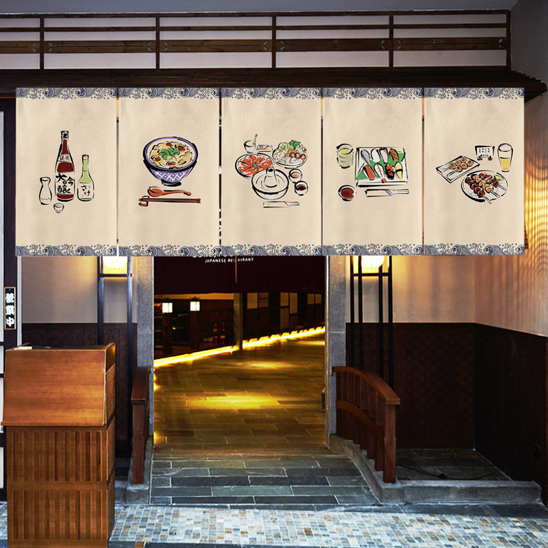 Commercial Kitchen Canopy - Tenda Noren Tradizionale VIKAMA, Divisorio Giapponese