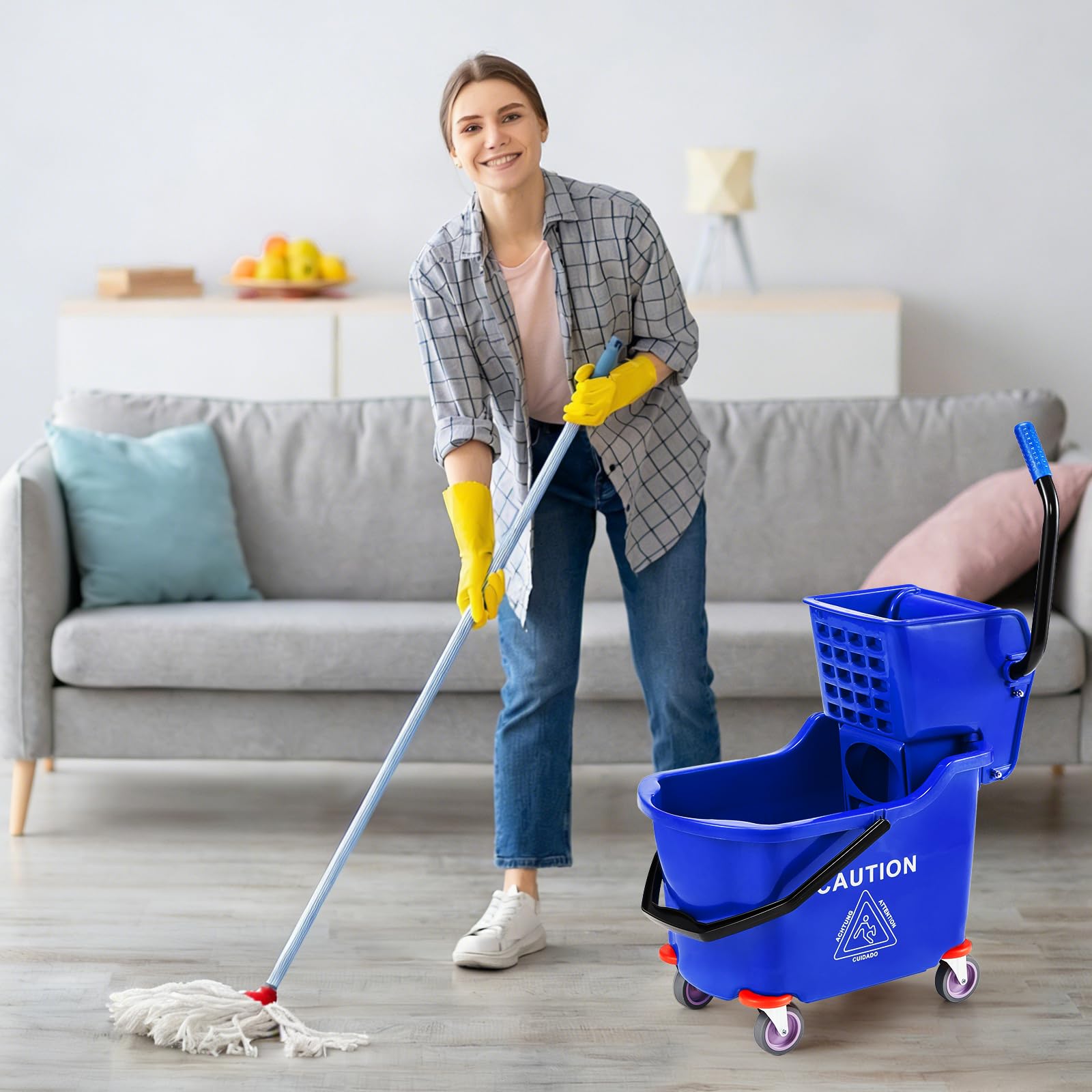 Commercial Kitchen Floor - Secchio per Mop Commerciale con Strizzatore