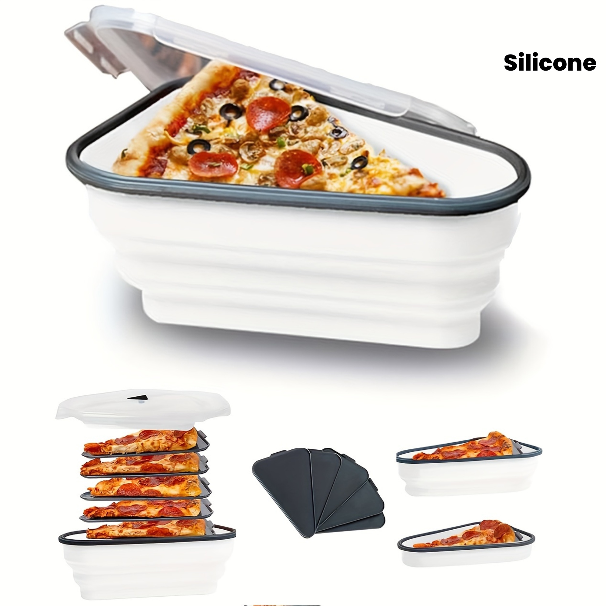 Pizza Conveyor Oven - Contenitore per pizza in silicone salvaspazio