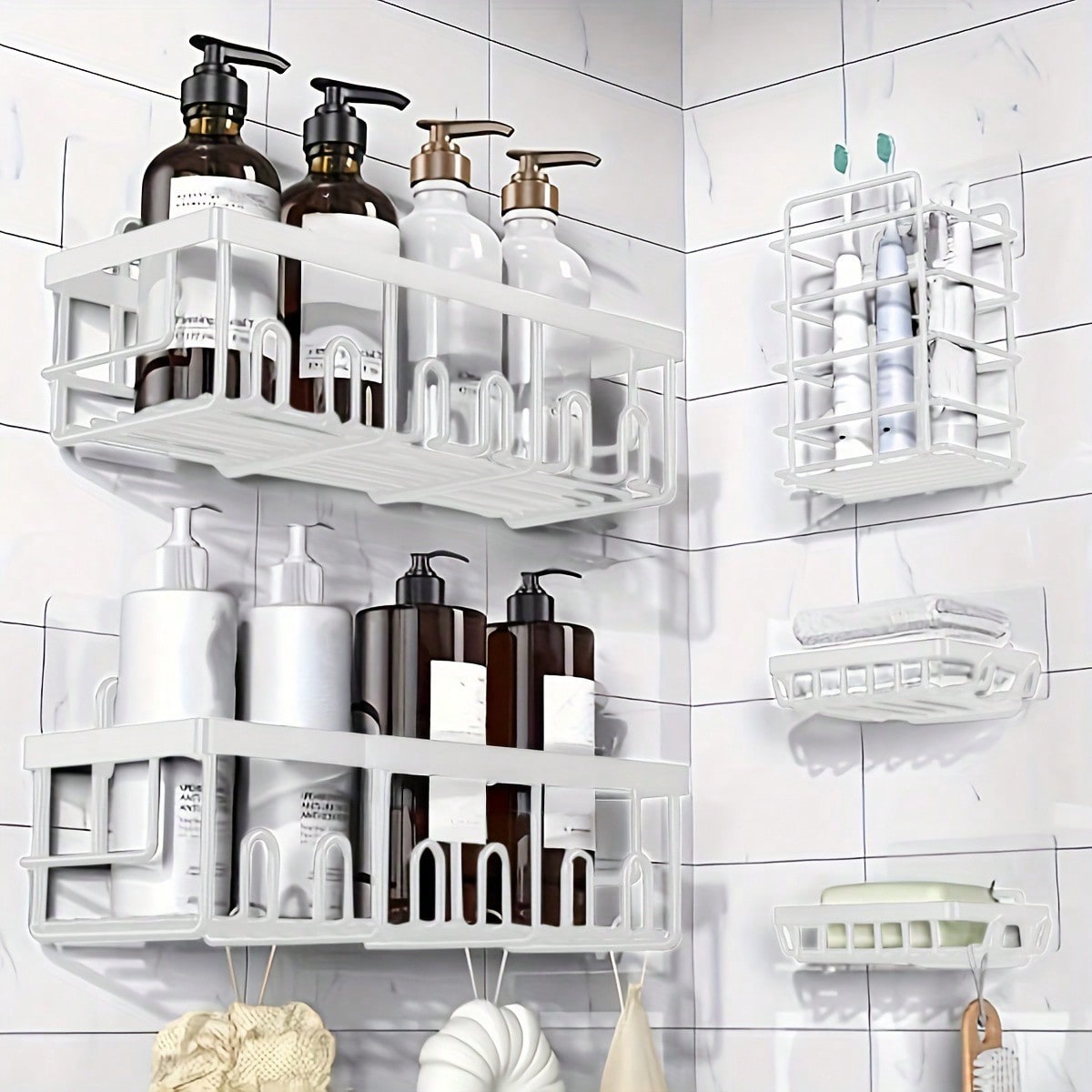Commercial Kitchen Wall Shelves - Set da 5 mensole adesive antiruggine