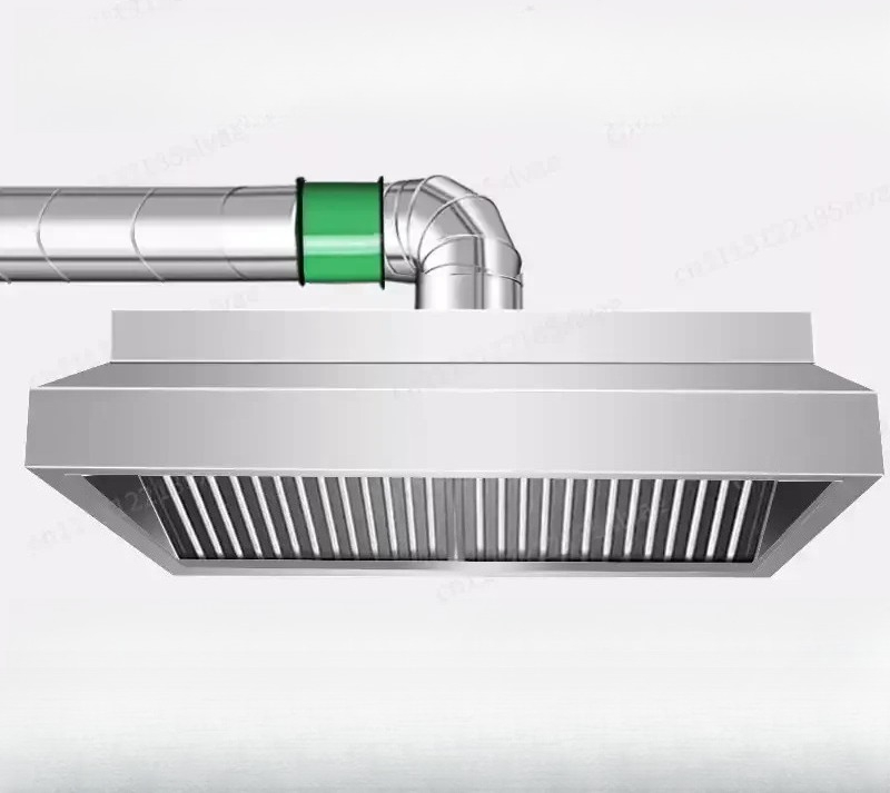 Range Commercial Kitchen - Cappa aspirante in acciaio inox rinforzato,
