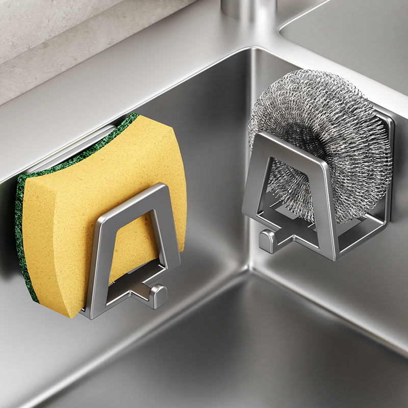 Commercial Kitchen Wall Shelves - 1/2/4 Pezzi Porta Spugne in Acciaio