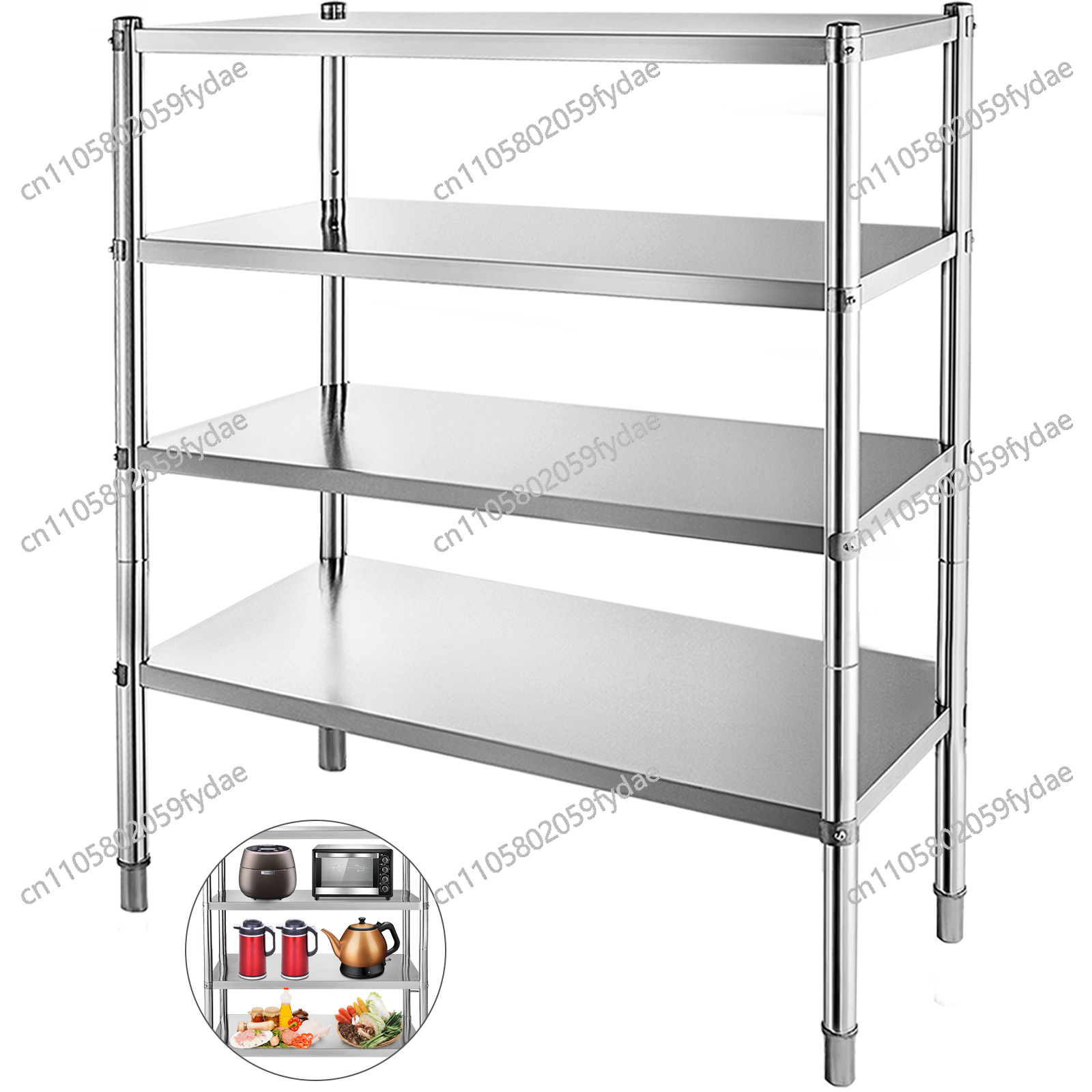Commercial Kitchen Store - Scaffale Commerciale a 4 Ripiani in