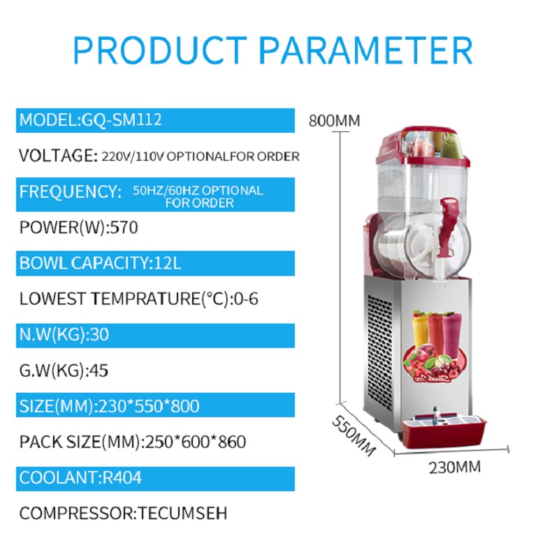Granitore commerciale per beva - Slushy Machine recensione e prezzo