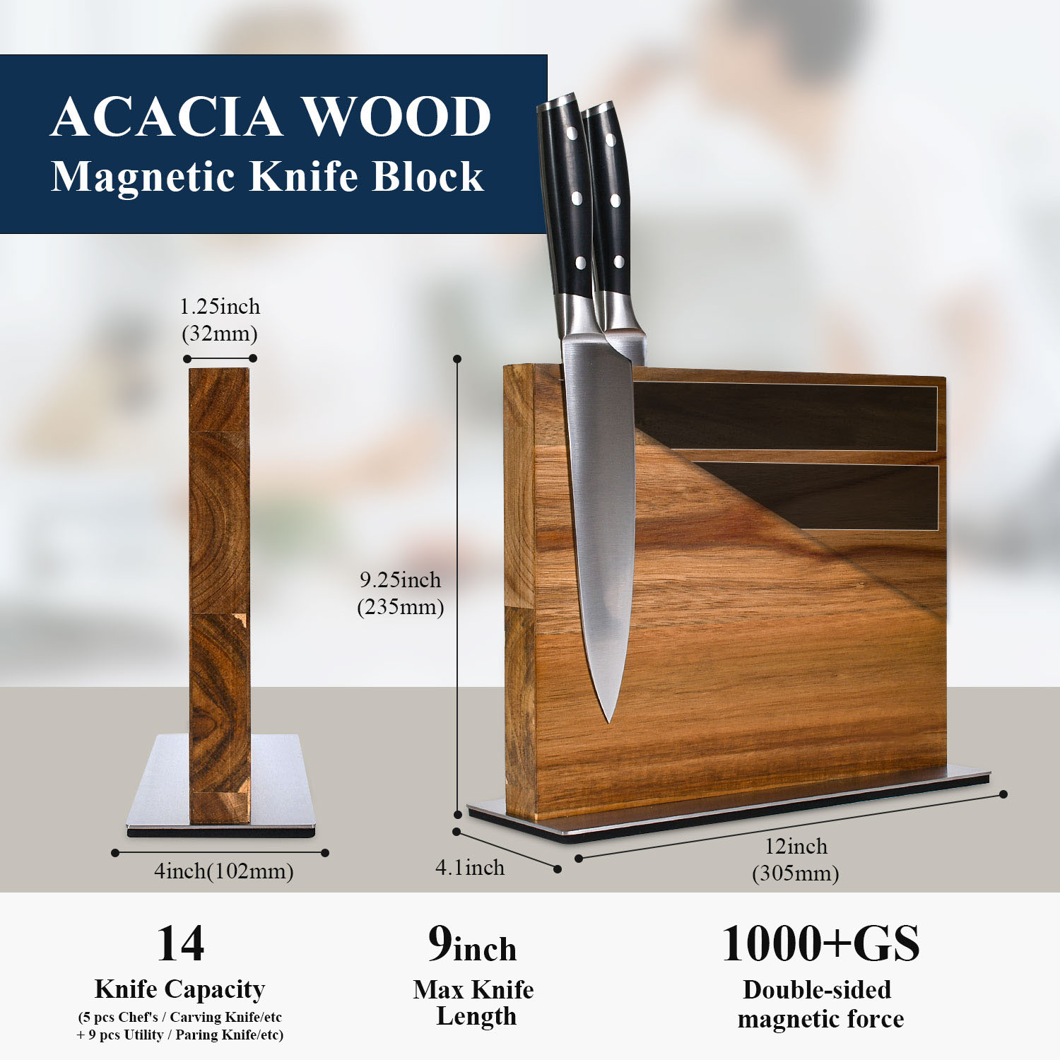Blocco di coltelli magnetico d - Commercial Kitchen Knife Holder recensione e prezzo