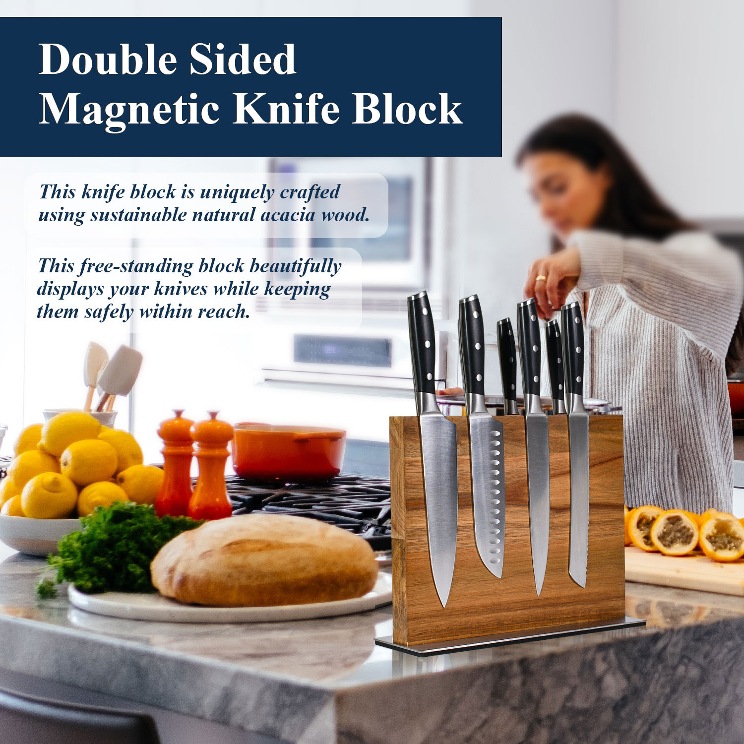 Blocco di coltelli magnetico d - Commercial Kitchen Knife Holder recensione e prezzo